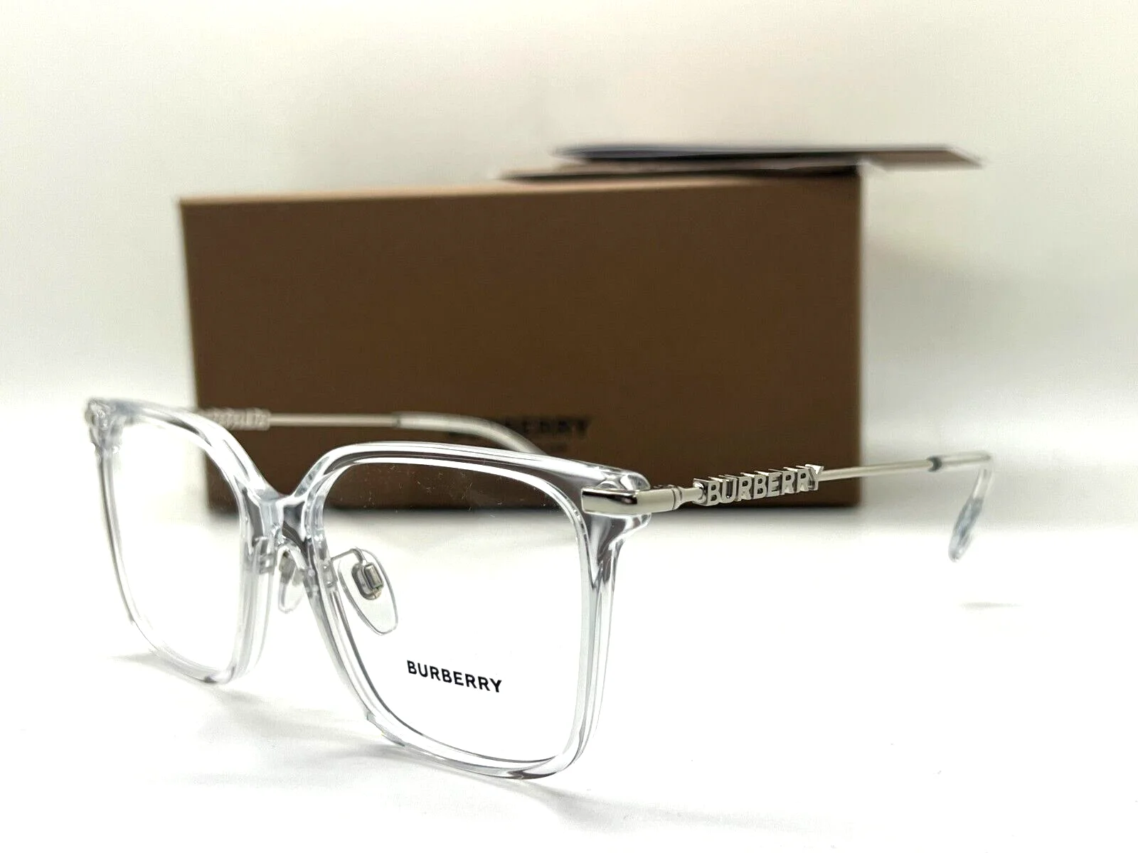 Burberry Eyeglasses B 2376 3024 TRANSPARENT CLEAR FRAME 54-16-140MM NIB ITALY 3