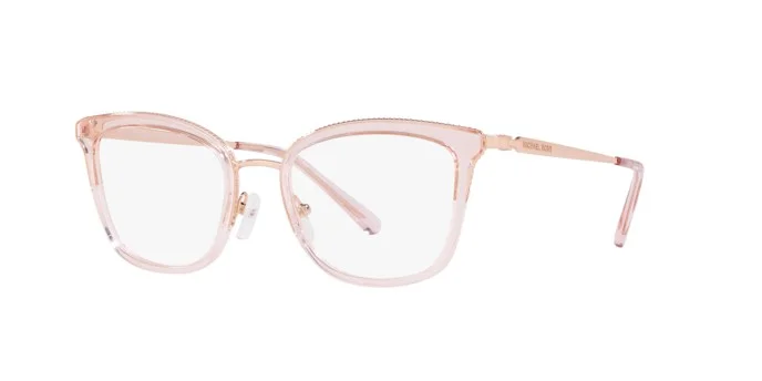New Michael Kors Woman Eyeglasses MK3032 3417 Rose Gold/Pink Transparent 51mm