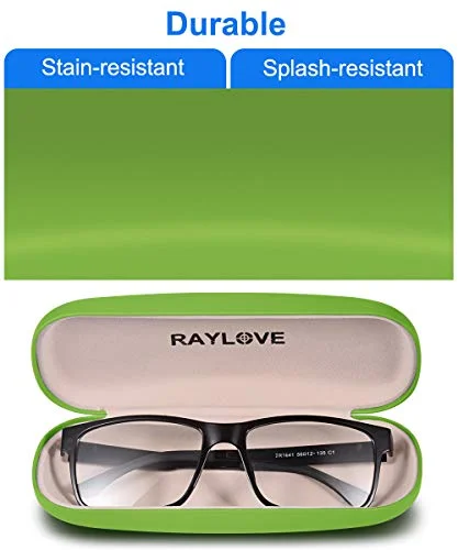 NEW Nice Transparent /Green Hard Case for Eyeglasses Glasses /Cleaning Cloth KC3 4