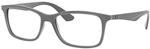 Ray-Ban Eyeglasses Frame Transparent Grey 56 RX7047 RB7047 3416 8258 Brazil Case
