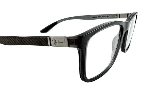 Ray Ban NEW Transparent Grey Carbon Silver Frames 53-18-145 Eyeglasses RX8908 4