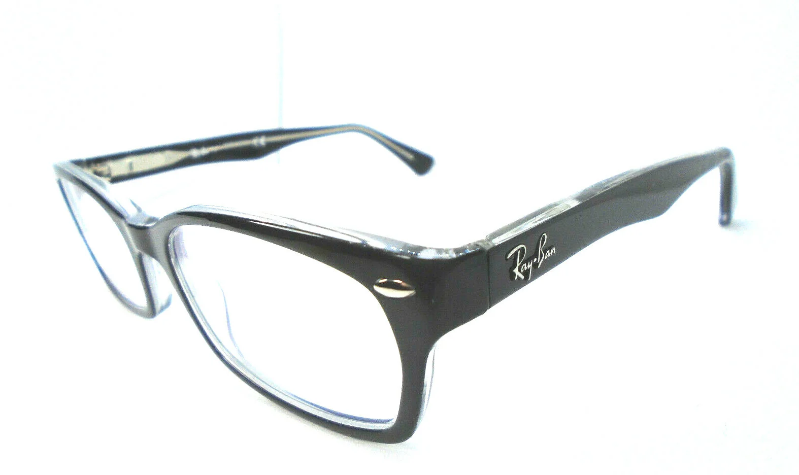 RAY-BAN RB5150 2034 Eyeglasses Frames 52-19-135 Black on Transparent