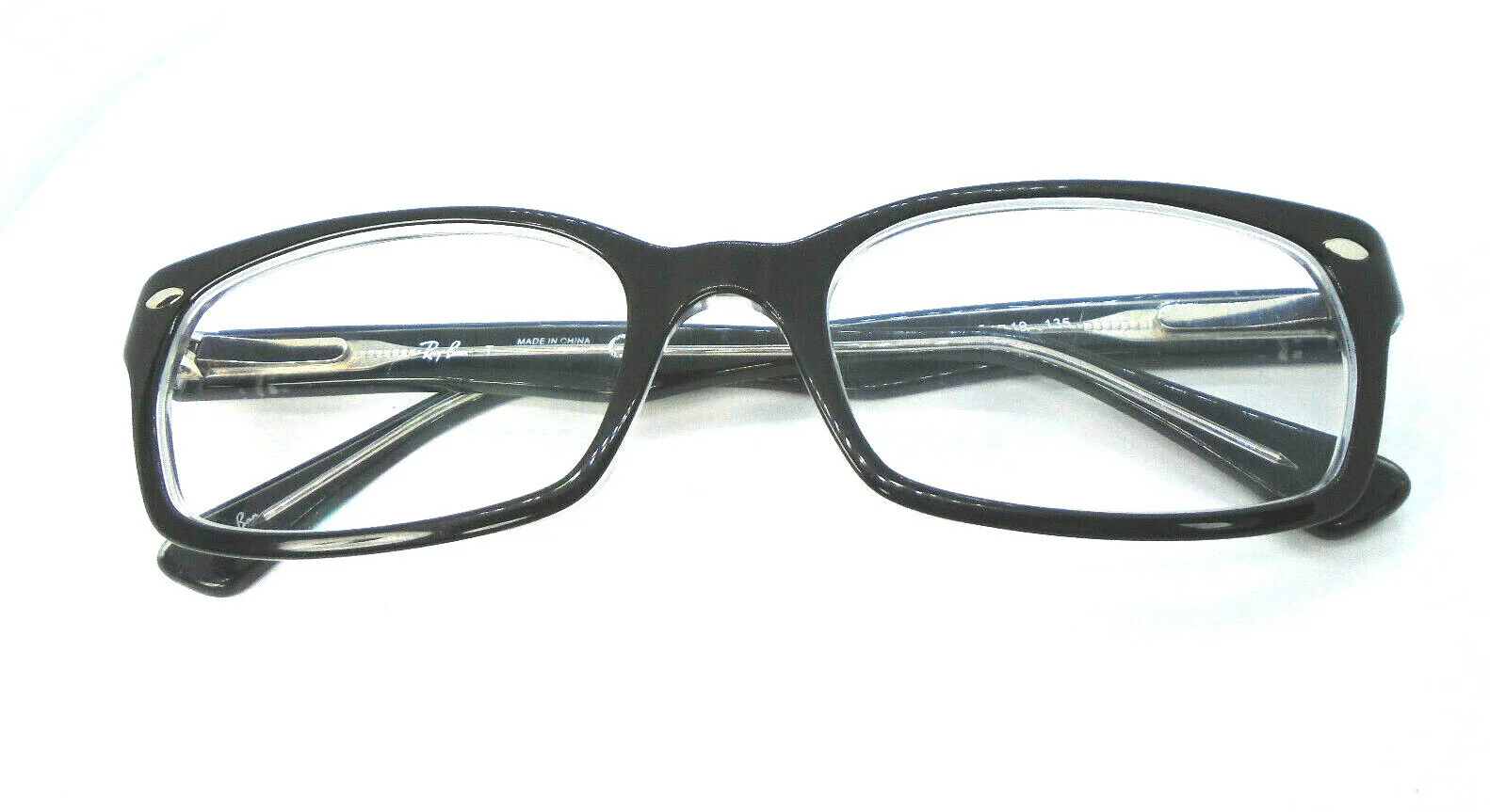 RAY-BAN RB5150 2034 Eyeglasses Frames 52-19-135 Black on Transparent 3