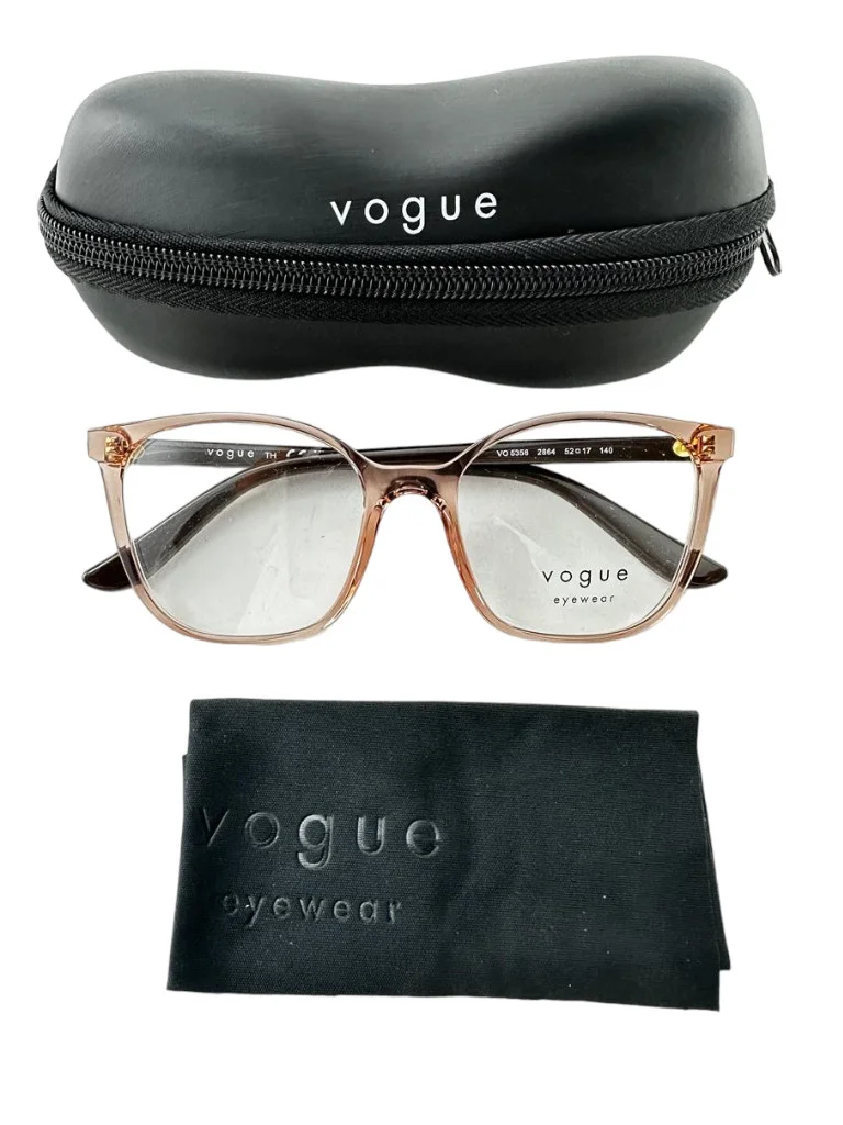 Vogue Eyewear NEW Transparent Beige Eyeglasses 52-17-140 Fashion Frames VO5356 2